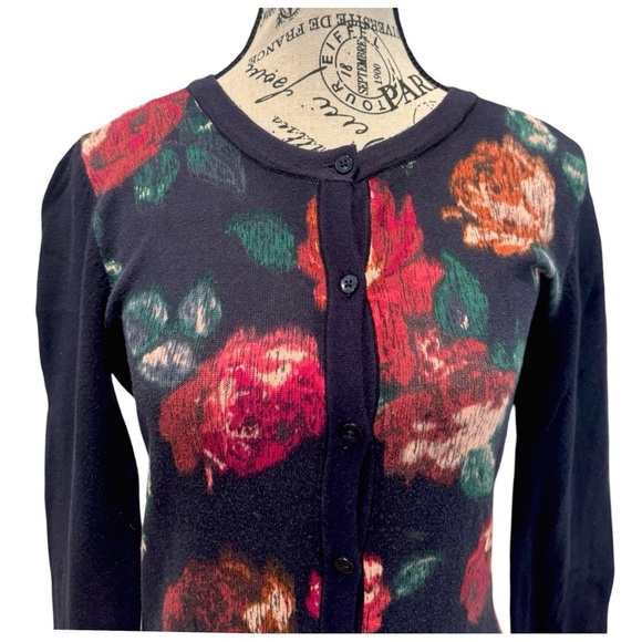 Merona Women’s Floral Print Cardigan Sweater. S/P - Picture 8 of 11